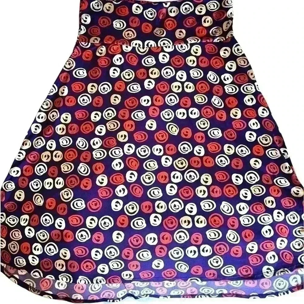 Lularoe small purple Azure a-line‎ skirt with swirl print. Silky feel. NWT.